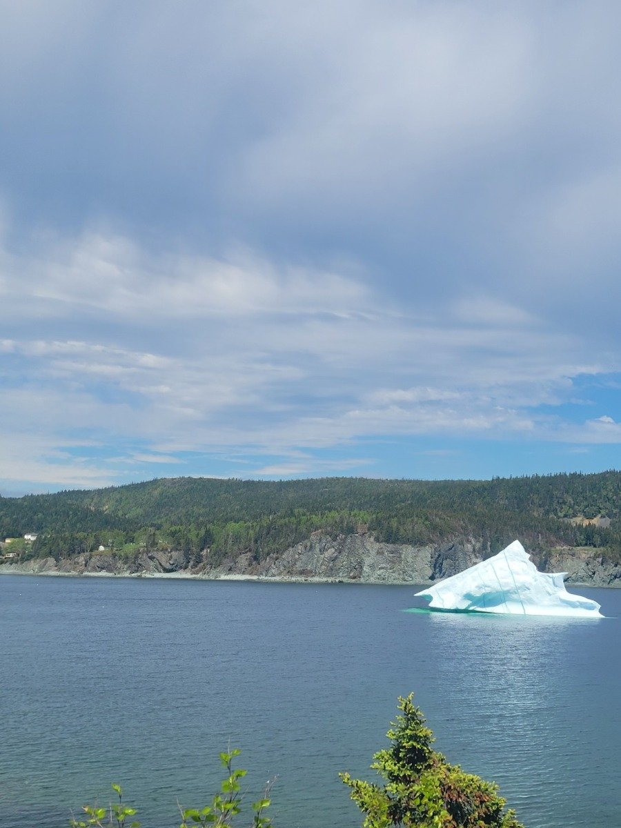 An iceberg floating near the Beachside coastline